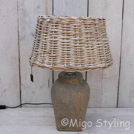 Rotan lampenkap rond Dia 40 