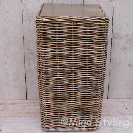 Rattansäule Antikgraues Rattan