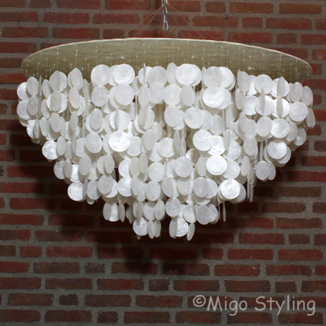 Muschellampe / Pendelleuchte 80 cm