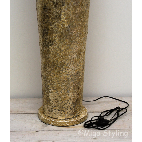 Vloerlamp Cone schelpen copper gevlokt 200 cm