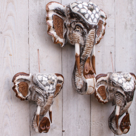 Set houten olifant masker