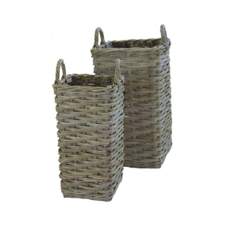 Schirmständer Korb mit Zinkwanne 55 cm