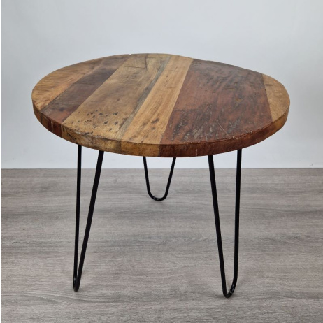 Sloophouten bijzettafel rond 