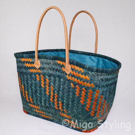 Strandtas blauw/groen