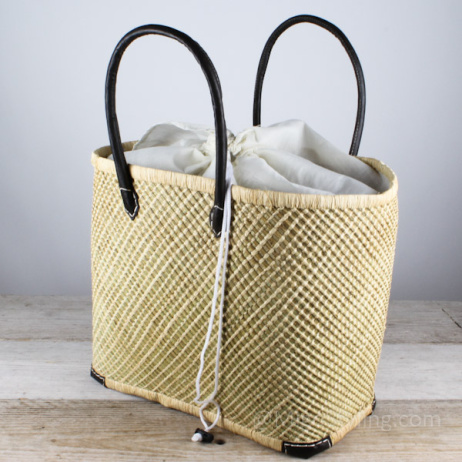 Strandtas shopper naturel van zeegras