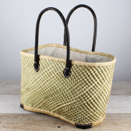 Strandtas shopper naturel van zeegras S