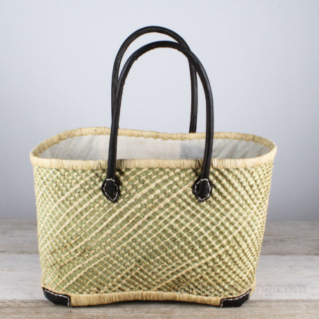 Strandtas shopper naturel van zeegras S