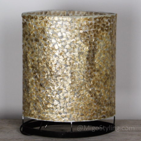 Tischlampe Kupfer 30 cm beflockt