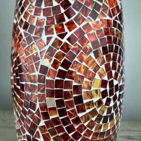 Tafellamp mozaiek Rood