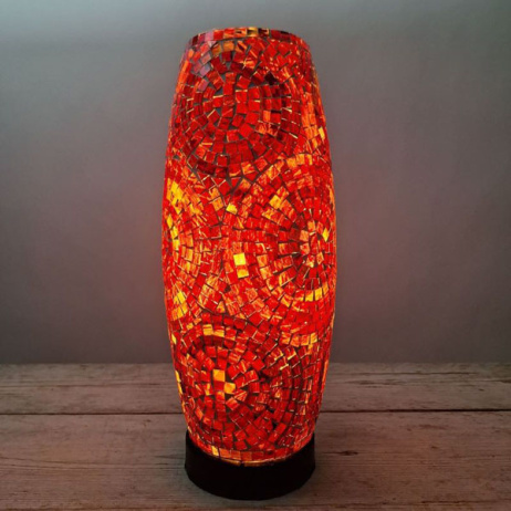 Tafellamp mozaiek Rood