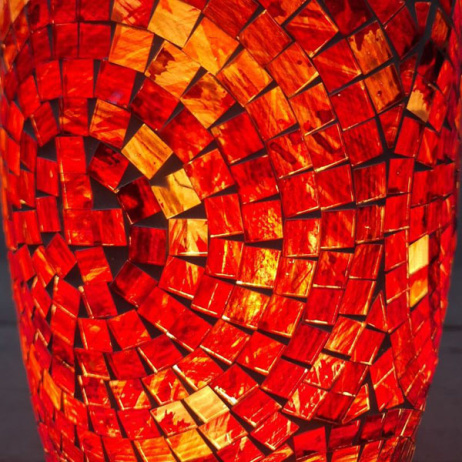 Tafellamp mozaiek Rood