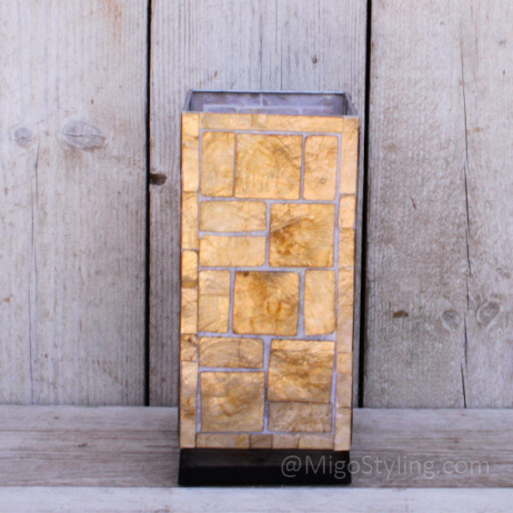 Tischlampe kariert Bronze 30cm