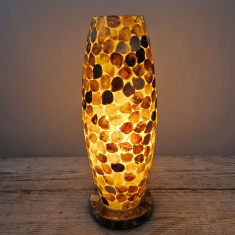 Tafellamp schelp Gold gevlokt Cone