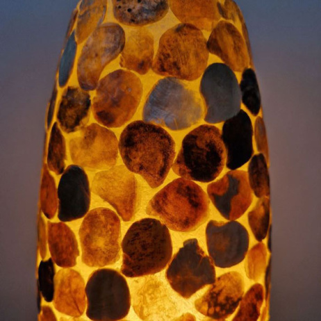 Tafellamp schelp Gold gevlokt Cone