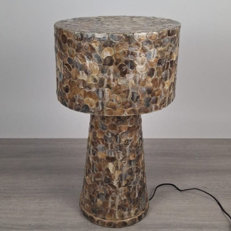 Tafellamp schelp Gold met kap