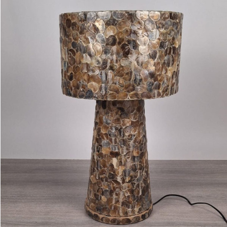 Tafellamp schelp Gold met kap