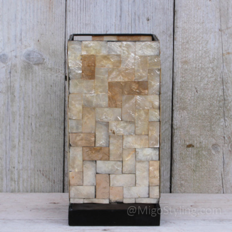 Tischleuchte Mosaik Muscheln 30 cm bronzefarben
