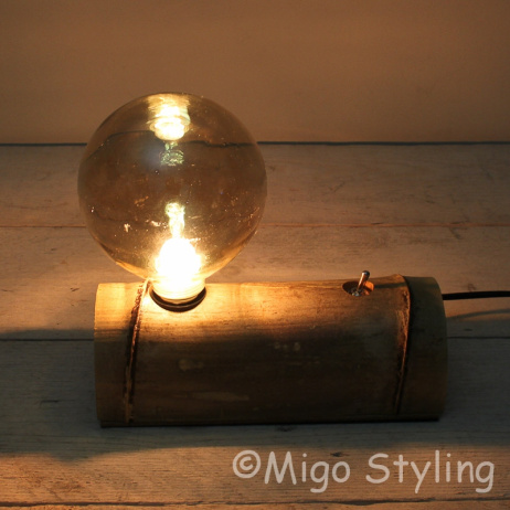 Tischlampe Schreibtischlampe Bambus