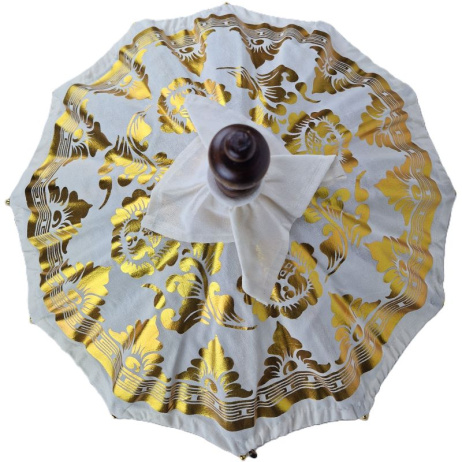 Tafelparasol uit Bali 45 cm wit 