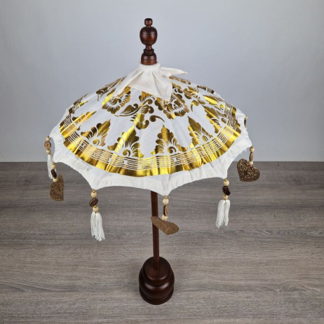 Tafelparasol uit Bali 45 cm wit 