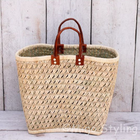 Tas van zeegras met borduursel M 