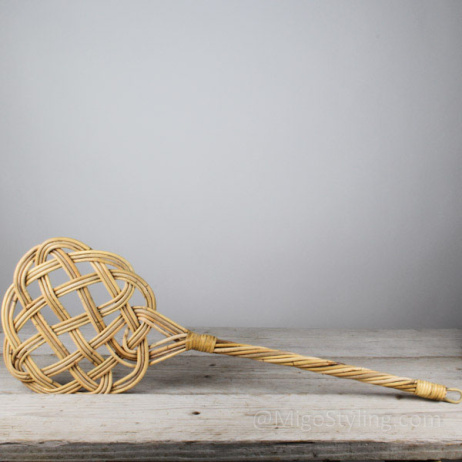 Original Rattan-Teppichklopfer 3 Fädig