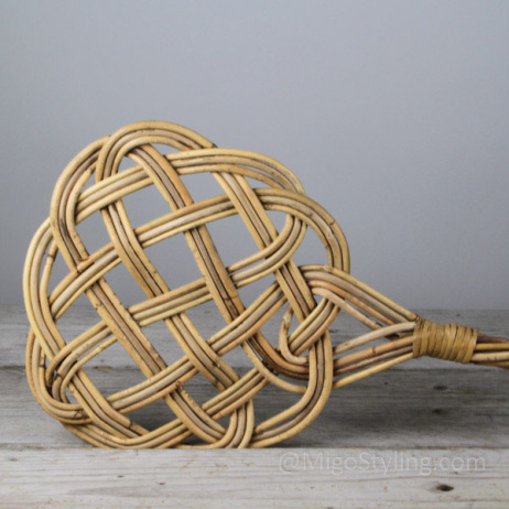Original Rattan-Teppichklopfer 3 Fädig