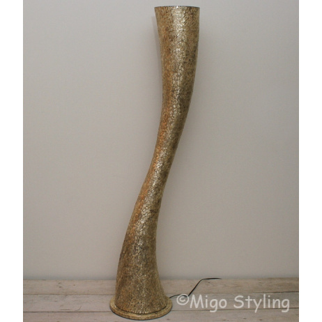 Tornado schelpen vloerlamp copper 