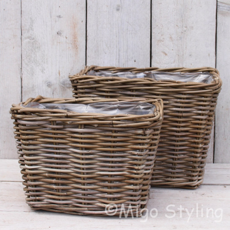 Vensterbankmand rotan hoog 25 cm 