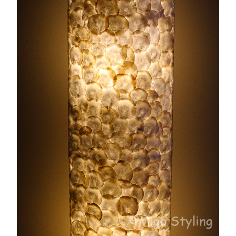 Vloerlamp Parelmoer schelpenovaal 150 cm