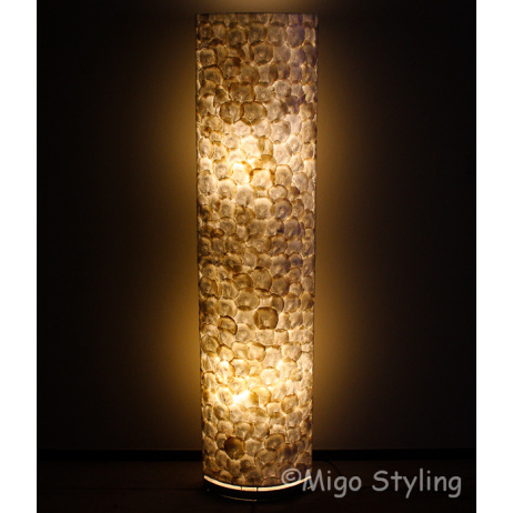 Vloerlamp Parelmoer schelpenovaal 150 cm 