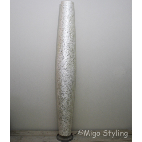Vloerlamp Cone schelpen wit gevlokt 200 cm