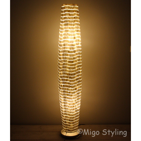Vloerlamp Cone schelpen gestreept