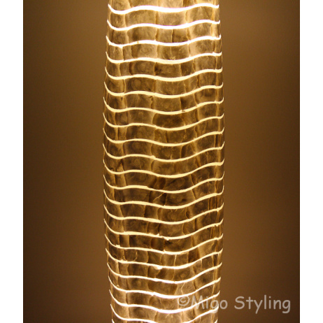 Vloerlamp Cone schelpen gestreept