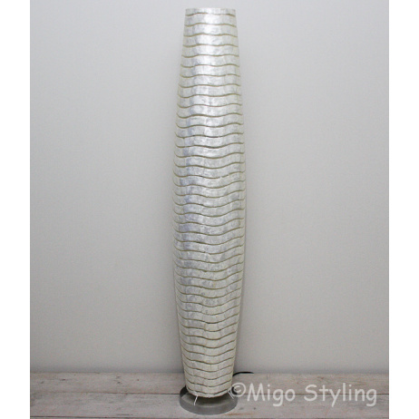 Vloerlamp Cone schelpen gestreept