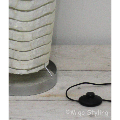 Vloerlamp Cone schelpen gestreept 