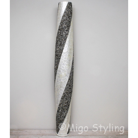 Vloerlamp Cone spiraal design wit antraciet 200 cm 