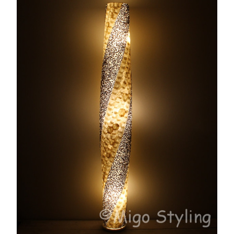 Vloerlamp Cone spiraal design wit antraciet 200 cm
