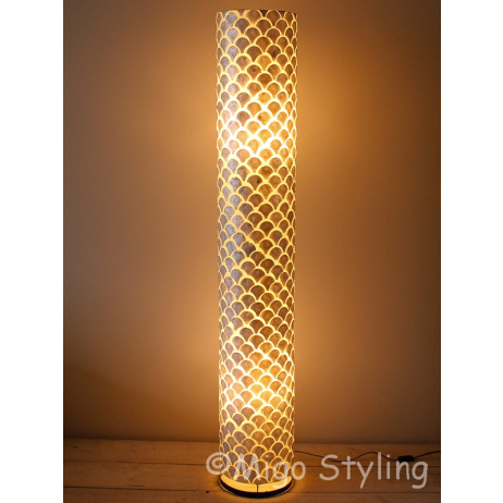 Vloerlamp schelpen rond waaier model