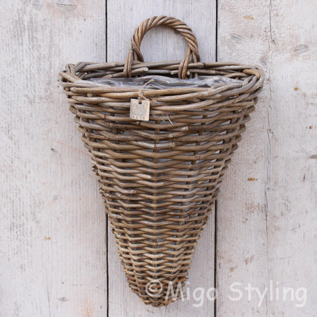Wandhanger Rotan Puntmodel L 