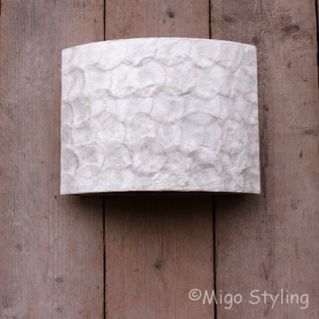 Wandlamp full capiz 35 cm breed