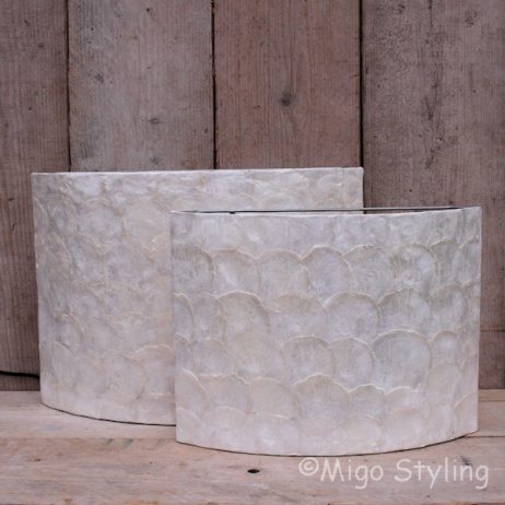 Wandleuchte Full Capiz 43 cm breit