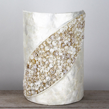 Wandleuchte Muscheldesign Sandfarbe