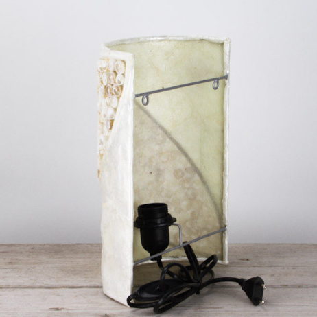 Wandleuchte Muscheldesign Sandfarbe