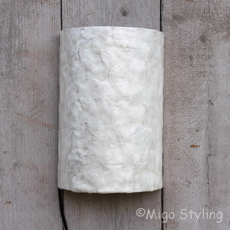 Wandleuchte Muscheln Weiss
