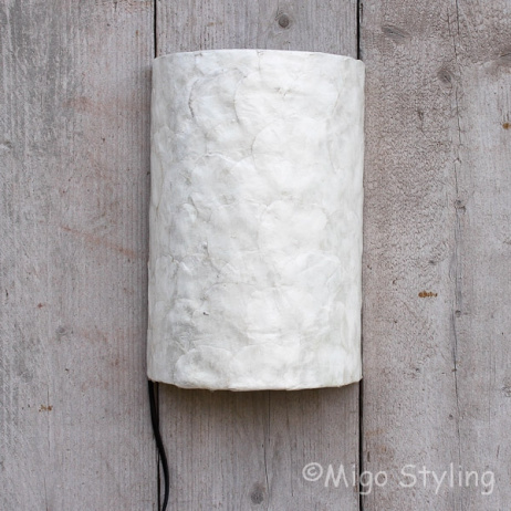 Wandleuchte Muscheln Weiss