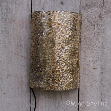 Wandlamp schelp copper 