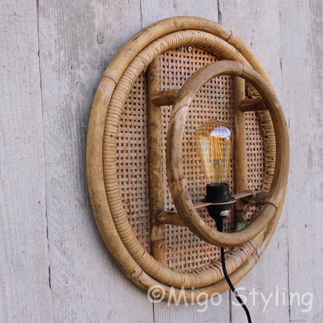 Wandlamp webbing rond Dia 50cm