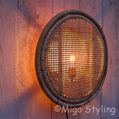 Wandlamp webbing rond Dia 50cm 