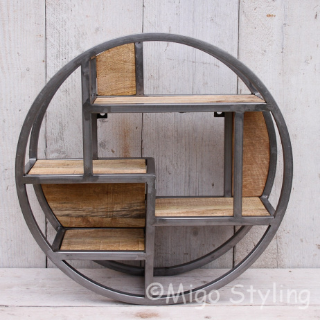 Wandrek Rond industrieel metaal Dia 48 cm